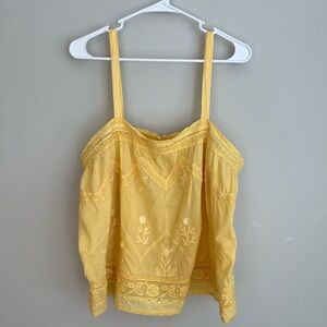 Lucky Brand Embroidered Woven Tank